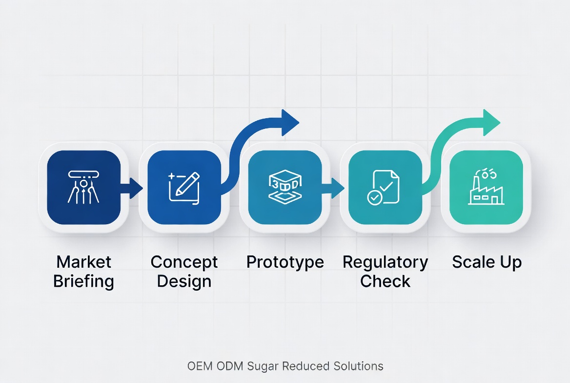 OEM ODM Sugar Reduced Product Workflow OEM ODM Sugar Reduced Product Workflow